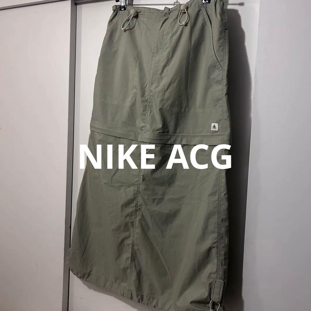 美品NIKE ACG ナイキ　エーシージー　2way スカートMカーキ　レア