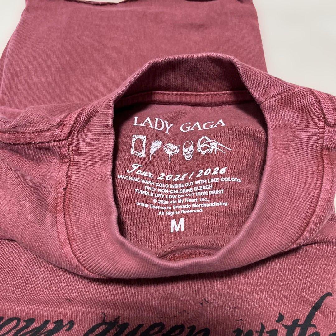 レディガガLADY GAGA Tシャツ M 赤　東京ドーム1/30