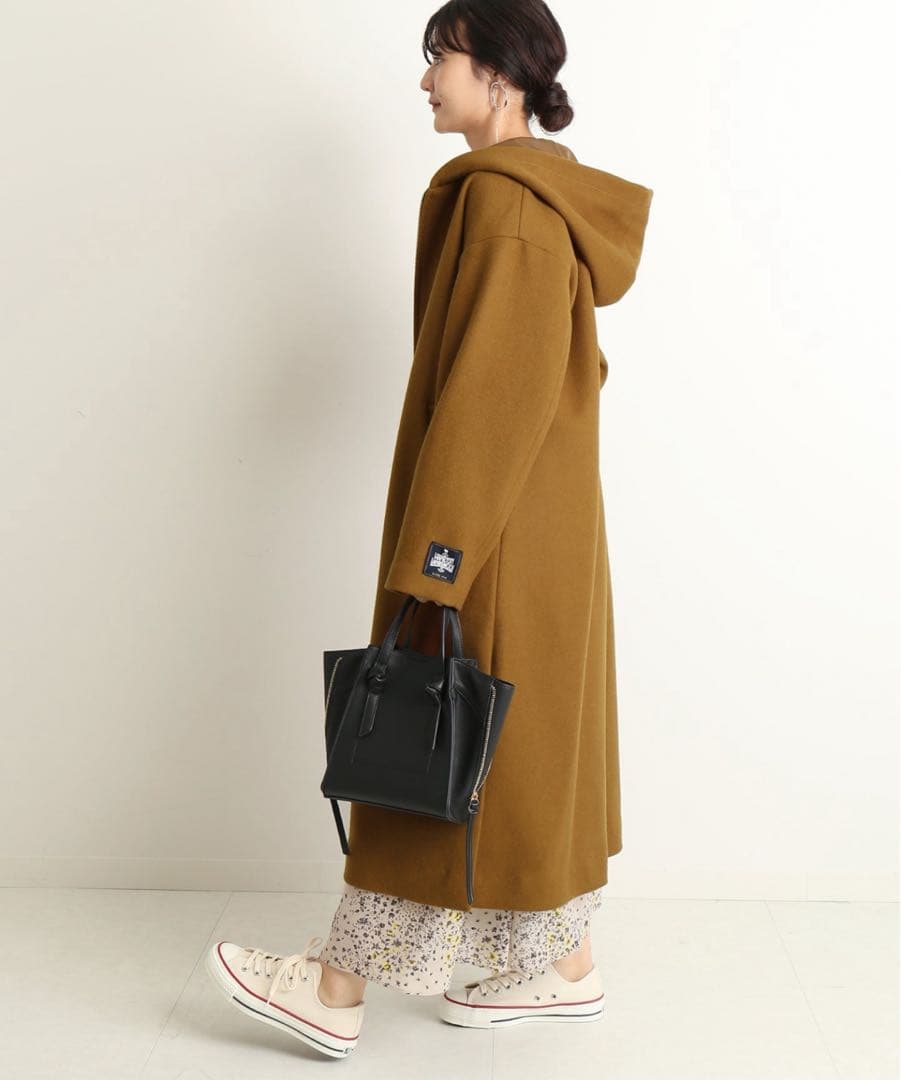 ☆cafémist☆スローブイエナ HAMILTON フードロングコート