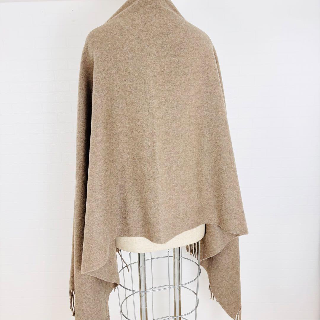 1830【極美品】ジョンストンズ 大判ストール カシミヤ100% ブラウン
