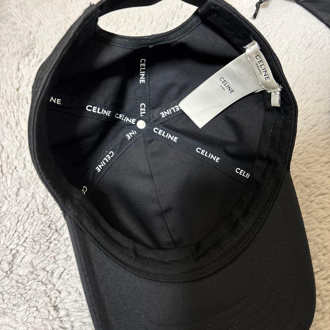 CELINE ブラック ベースボールキャップ