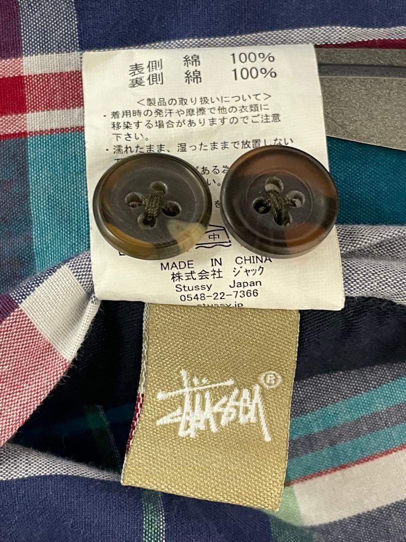 knmen127-0867 STUSSY リバーシブルジャケット　チェック　M
