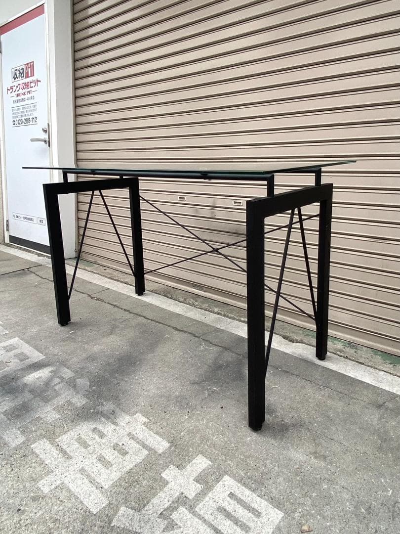 A513♠️ガラス天板 ワークテーブル ガラステーブル