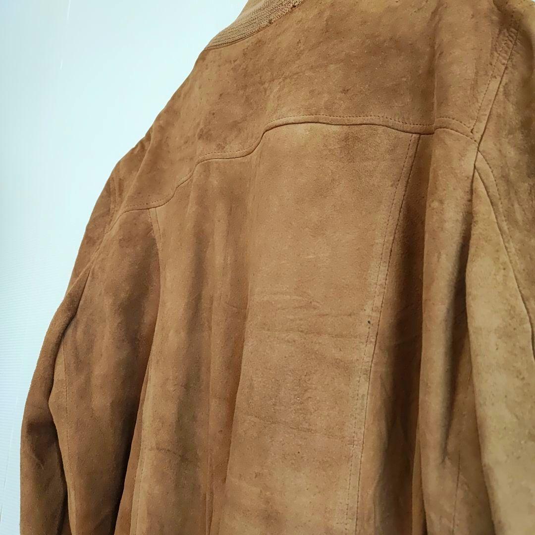 ミエルちゃん☆　pelle modaスエードブルゾン キャメル 54