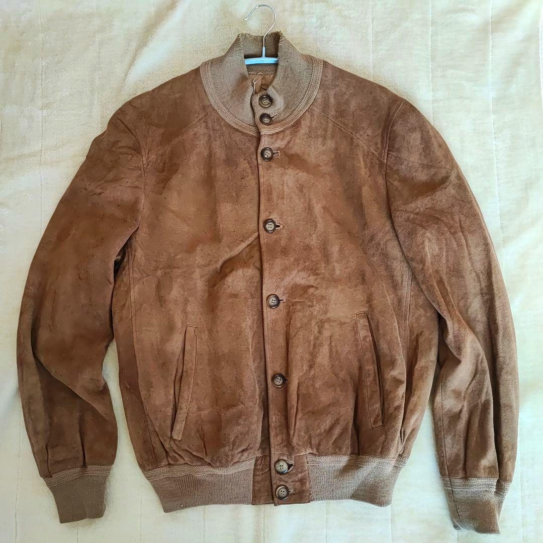 ミエルちゃん☆　pelle modaスエードブルゾン キャメル 54
