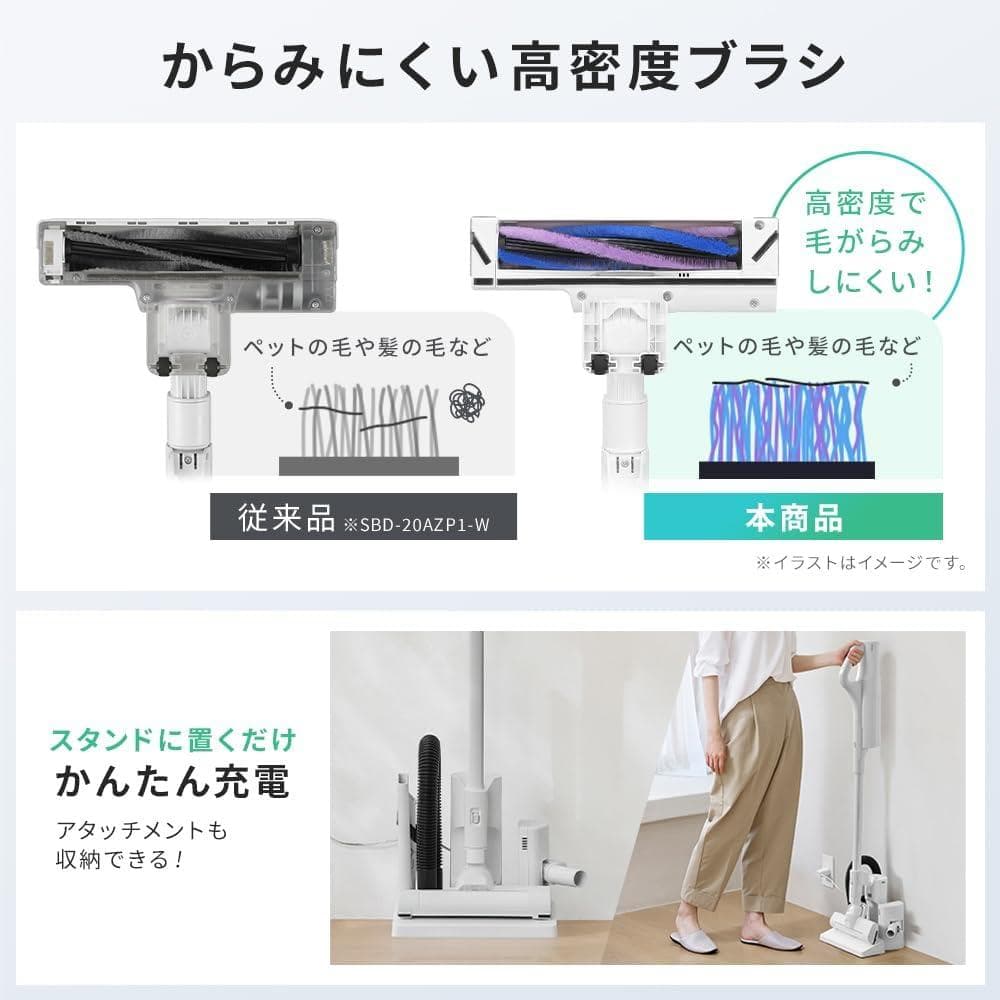 アイリスオーヤマ コードレス掃除機 マジカリーナ 紙パック式 パワーヘッド付き