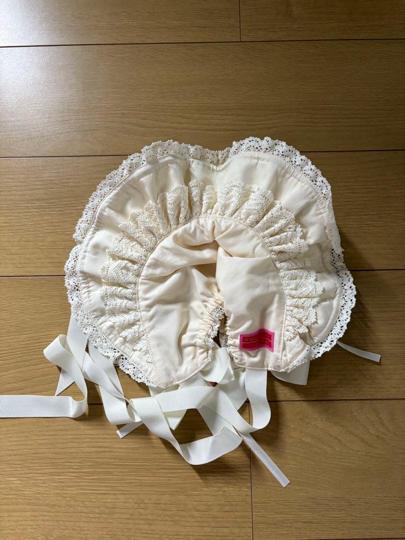 ベイビー　ボンネット　生成り