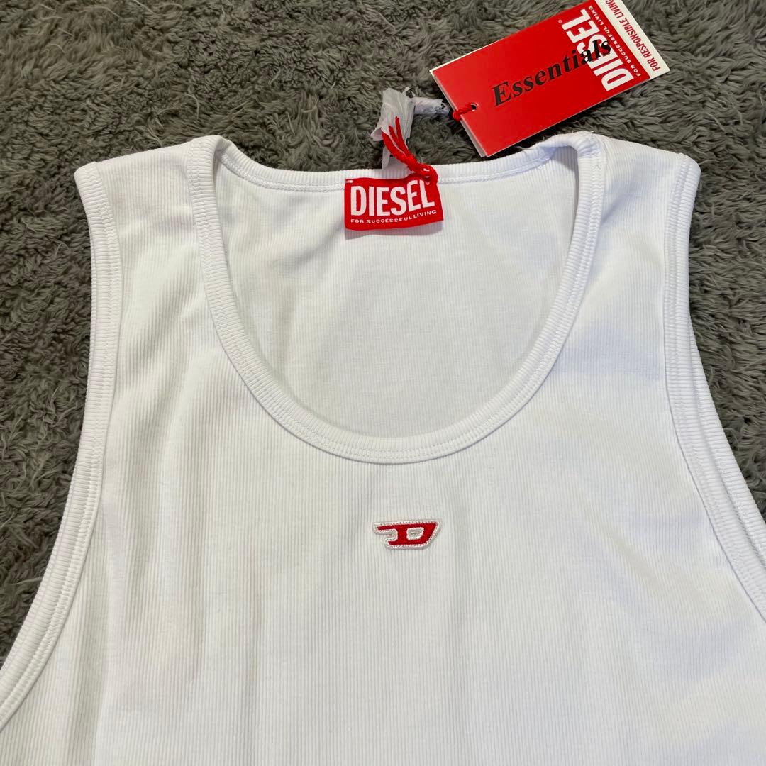 DIESEL ホワイト タンクトップ M ディーゼル　ノースリーブ　トップス