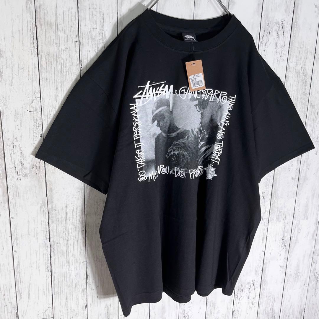 【新品未使用】ステューシー　Tシャツ　ギャングスター　両面プリント　L　黒