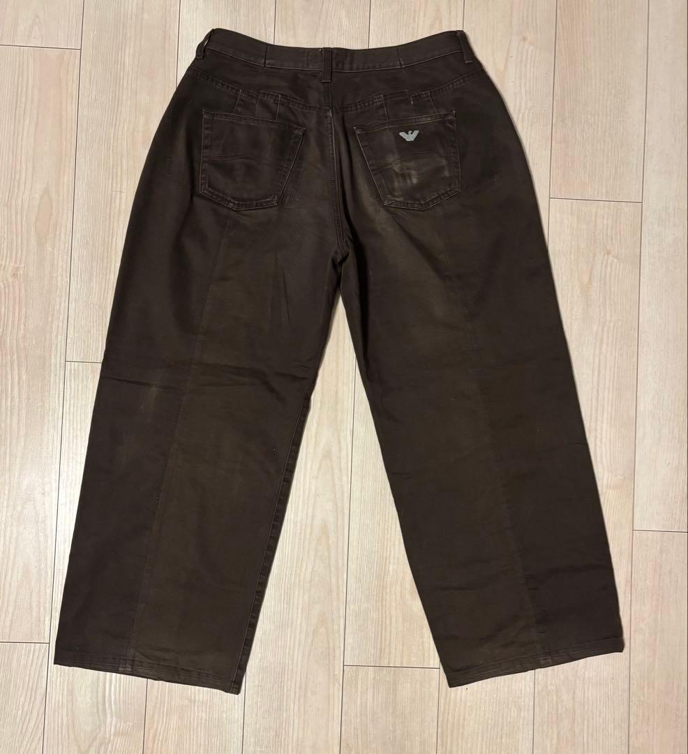 ARMANI JEANS リメイク ワイドパンツ