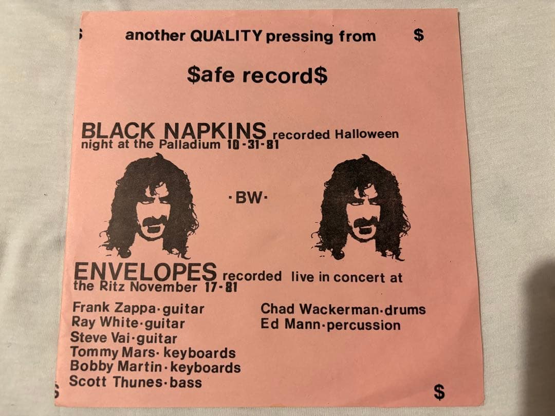 FRANK ZAPPA 貴重プライベート盤　7インチ 入手困難‼️