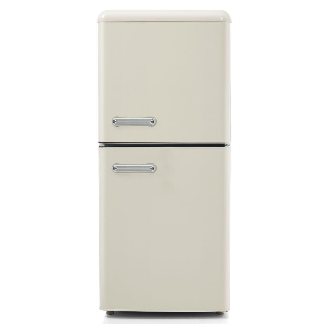 【新品】108L 2ドア冷蔵庫 ひとり暮らし用 冷凍庫付き コンパクト ベージュ