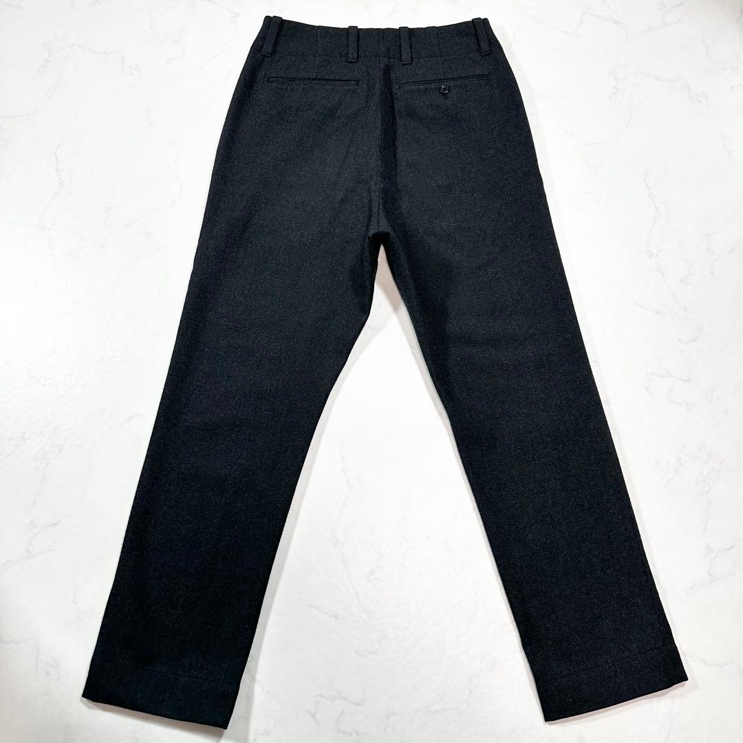 未使用級◎マーガレットハウエル 21AW ウールパンツ ボタンダウン グレー M