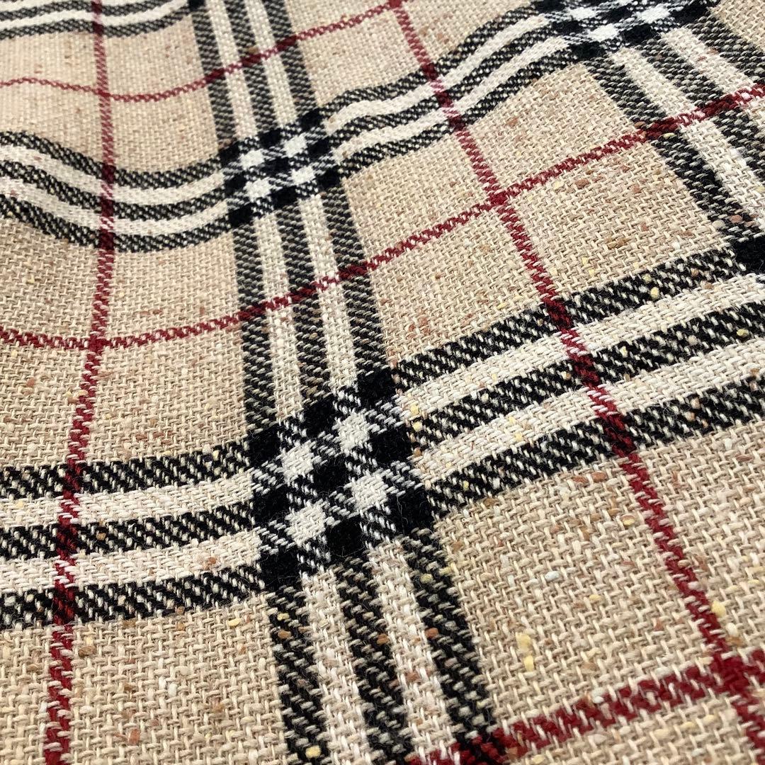 BURBERRY LONDON ノバチェック半袖ワンピース　麻絹混紡　サイズ42