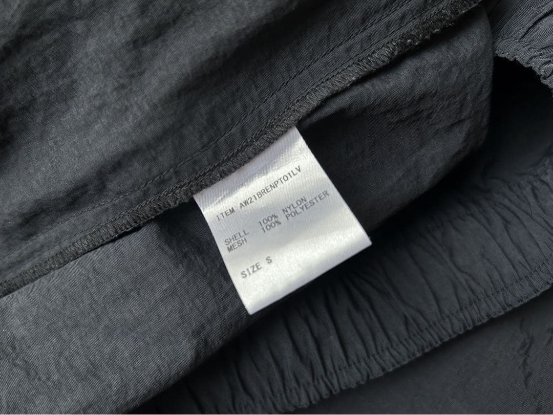ennoy NYLON PANTS Triple Black Sサイズ
