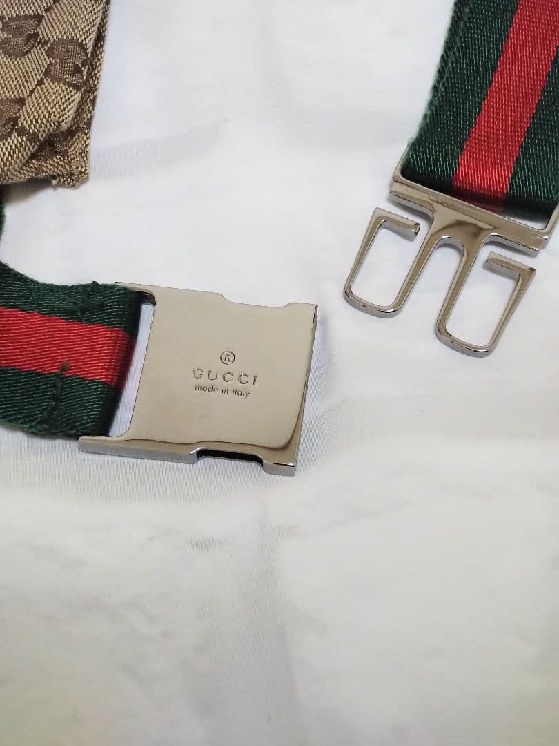 【美品】GUCCI GGキャンバス ボディバッグ　布袋付き