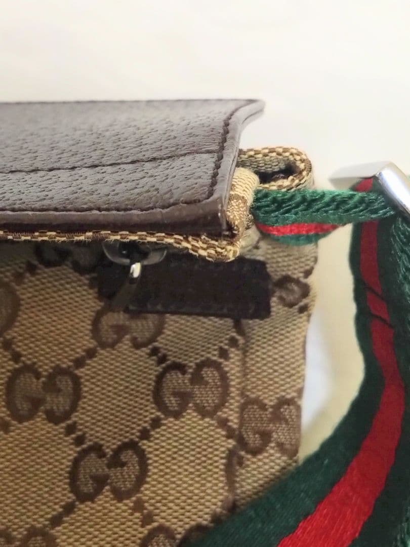 【美品】GUCCI GGキャンバス ボディバッグ　布袋付き