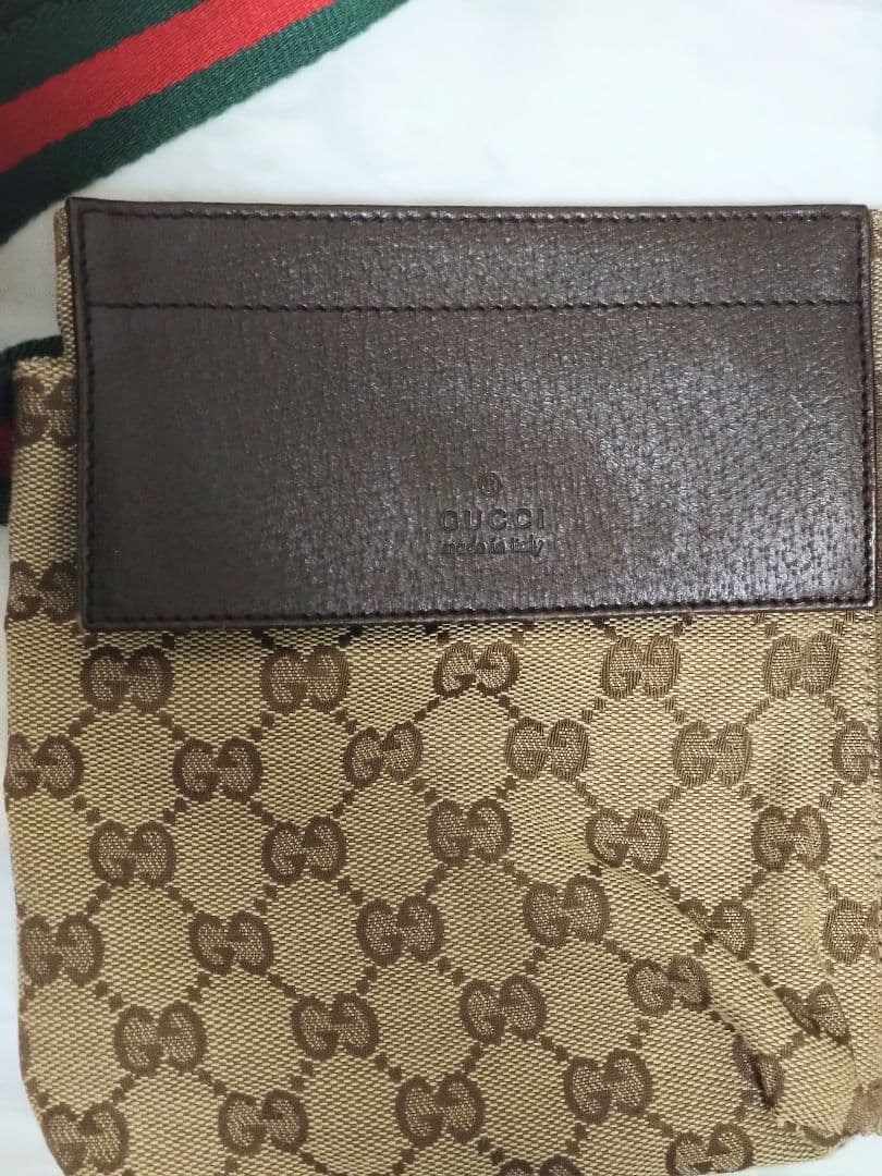 【美品】GUCCI GGキャンバス ボディバッグ　布袋付き