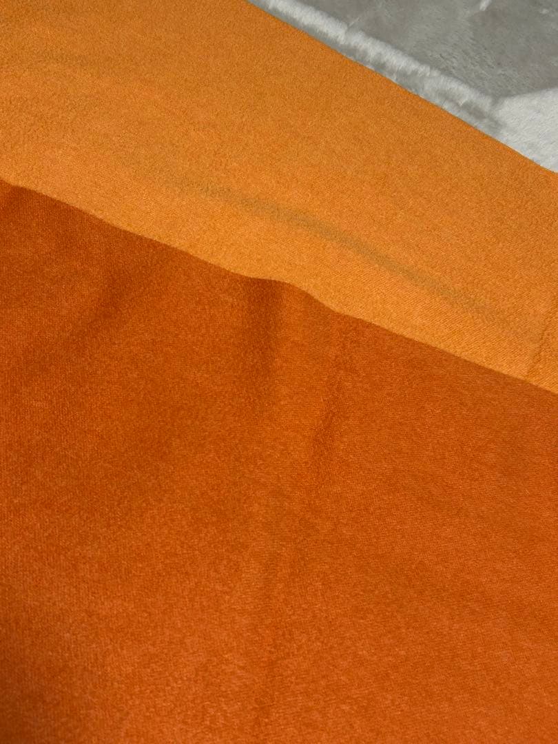 HERMES エルメス カシミヤマフラー オレンジ