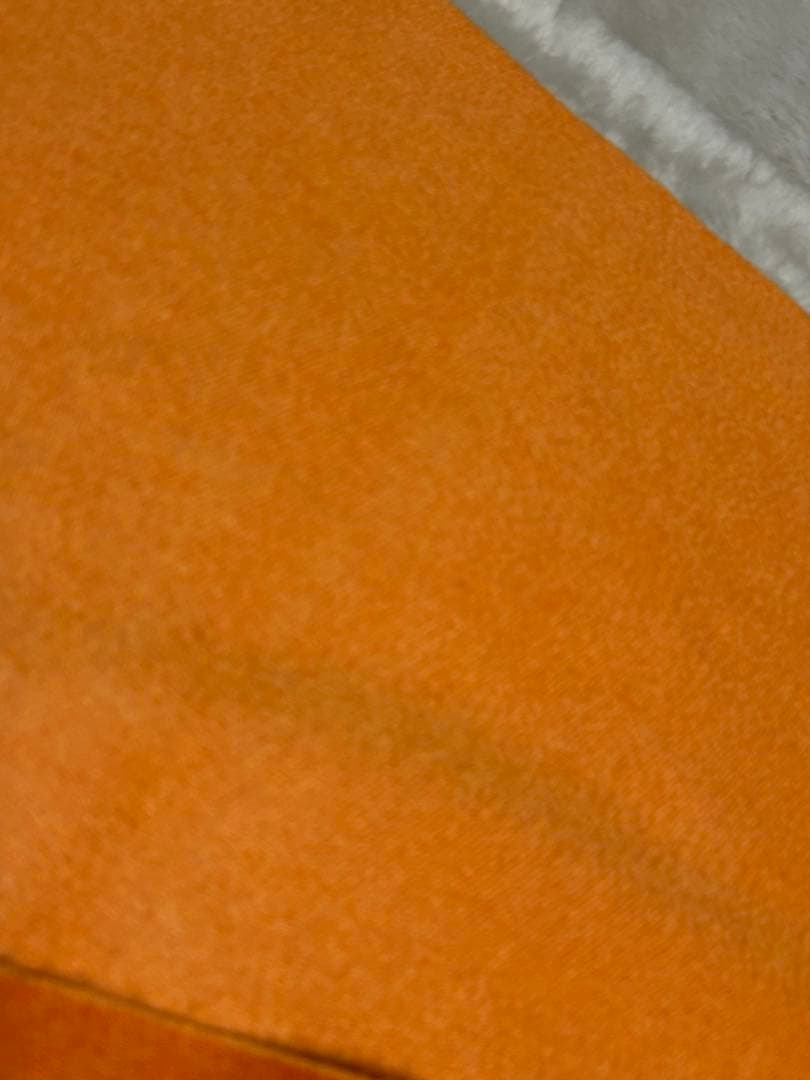 HERMES エルメス カシミヤマフラー オレンジ