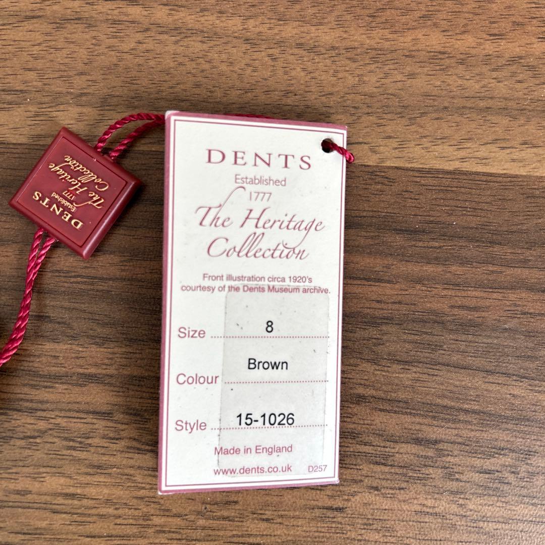 【新品値下げ】DENTS 羊革 手袋 ブラウン サイズ8 英国製
