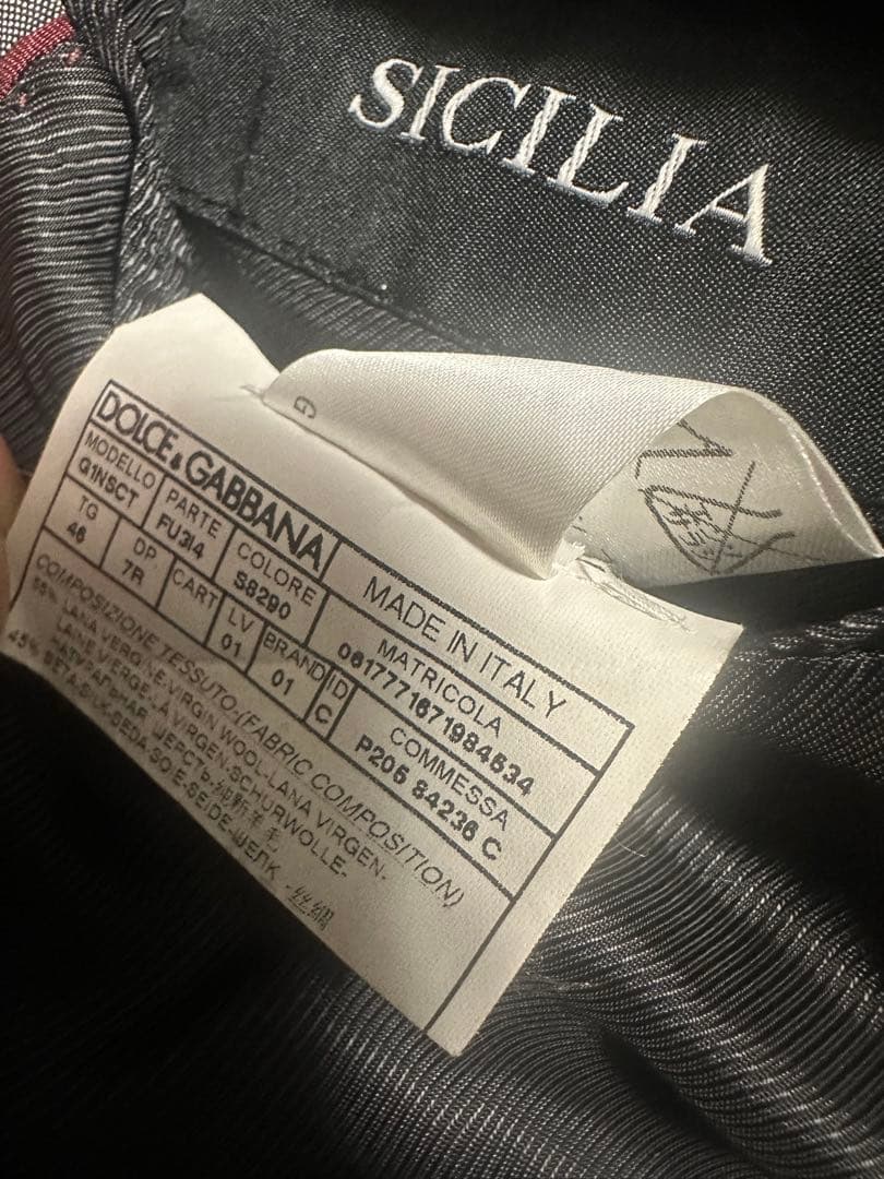 Dolce & Gabbana グレー スリムフィットスーツ