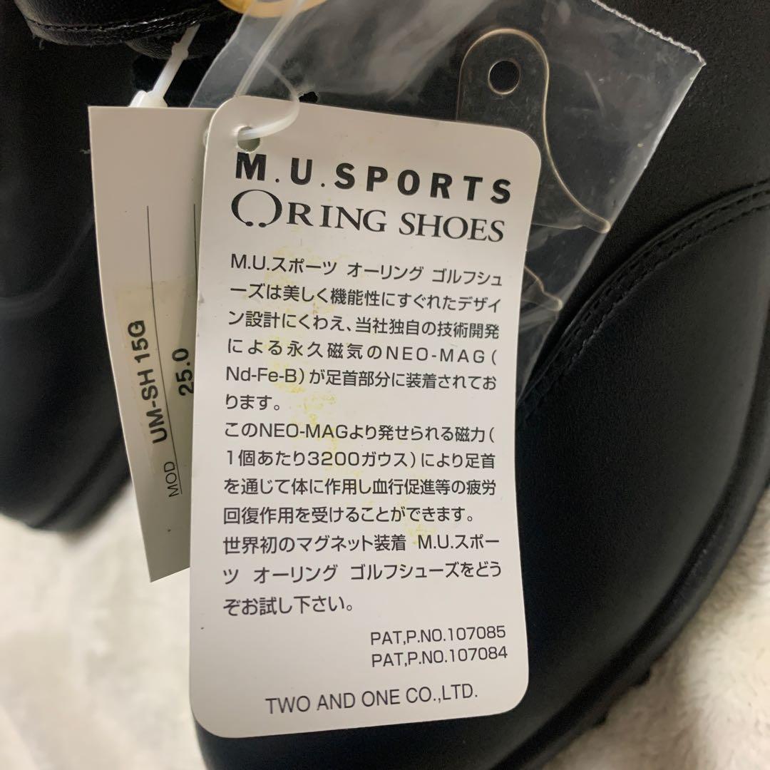 【未使用】mu sports　ウエサコ　ブラック　ゴルフシューズ　ゴルフ女子