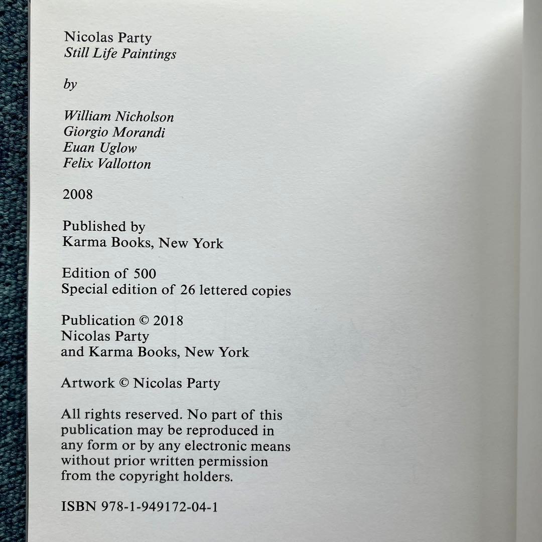 Nicolas Party 『Still Life Paintings』