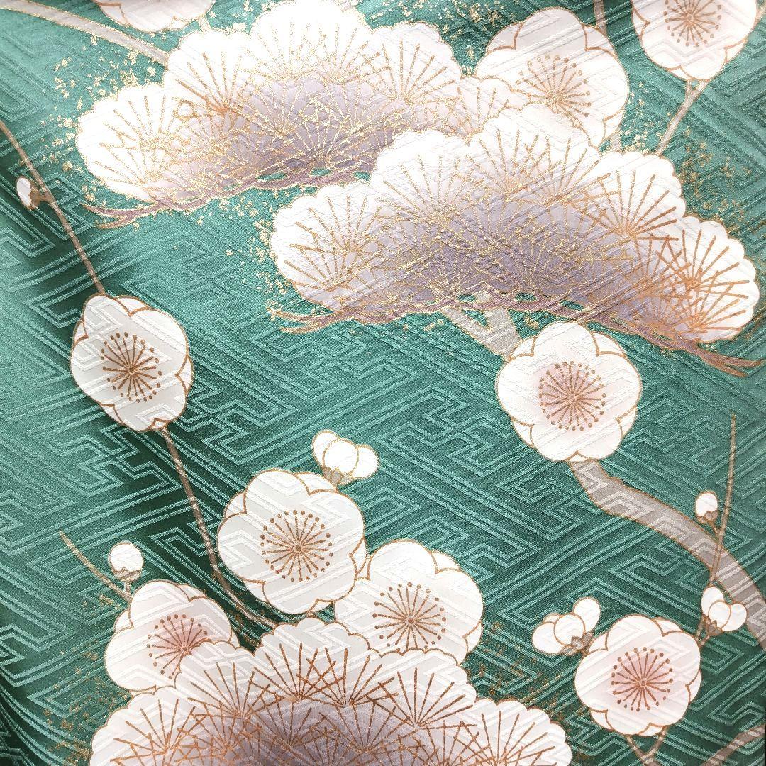 振袖フルセット(8点)・成人式・金駒刺繍・牡丹・ミントグリーン・くすみカラー
