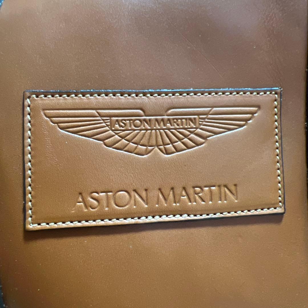 Aston Martin レトロなボストンバッグ ブラウン レザー