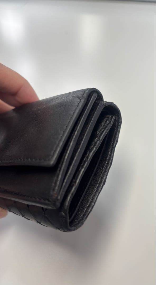 男女用　ボッテガ ヴェネタ イントレチャート トライフォールド3つ折り財布