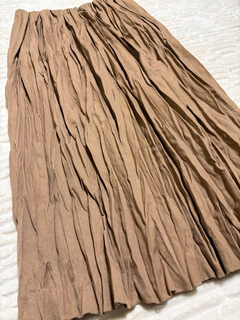ZUCCa / WOOLISH TWILL スカート/ ベージュ