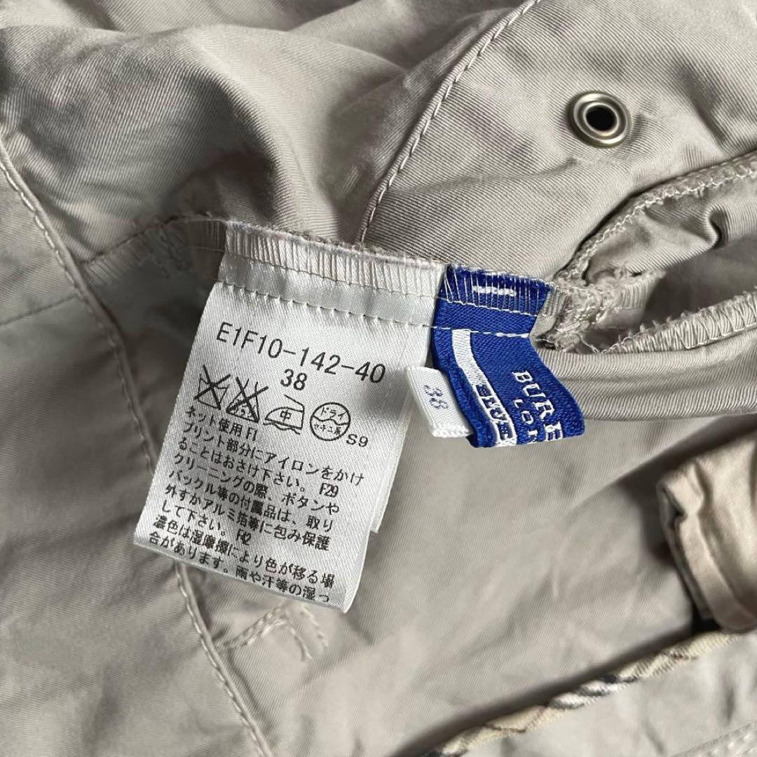 BURBERRY ショート丈 トレンチコート 三陽商会 38 ノバチェック 綿