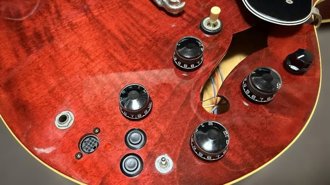 【値下げ・プロ加工】グレコ セミアコ SV-600 1979年 GK内蔵カスタム