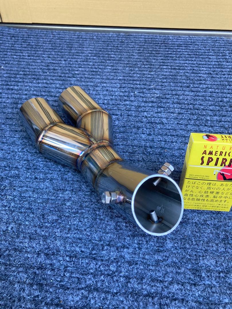 ステンレススチール デュアル出力マフラーカッター外径48.6mm
