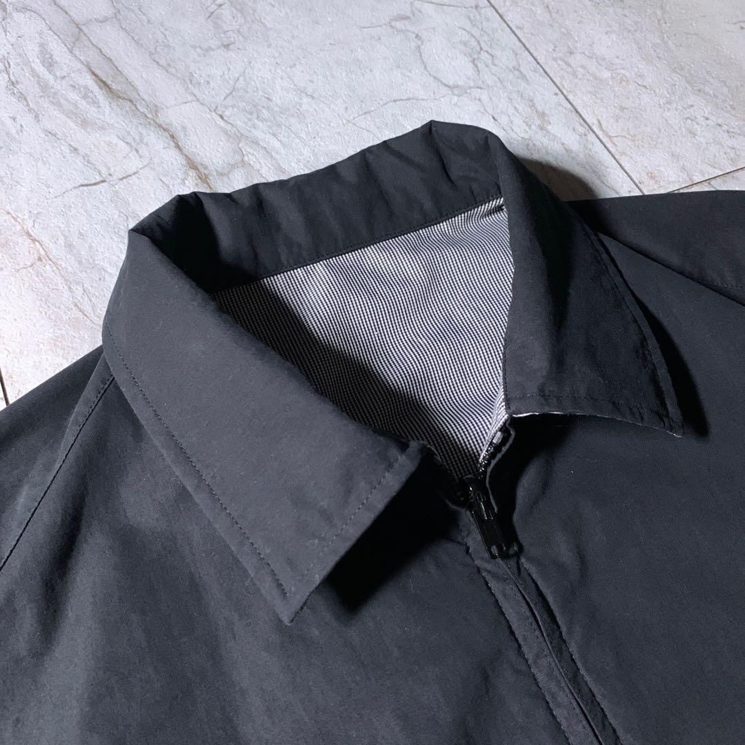 OLD UNIQLO リバーシブル 短丈 スイングトップ 黒 グレー チェック