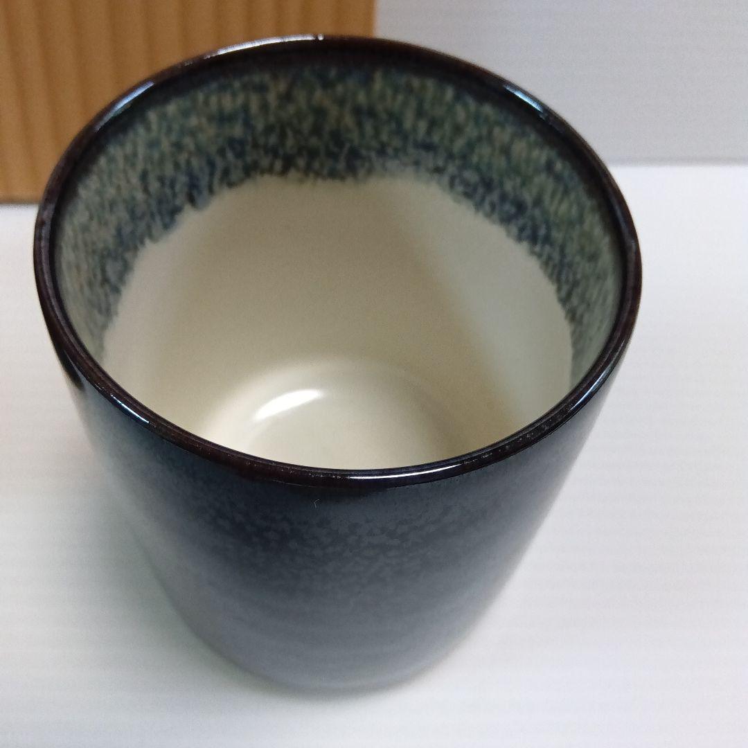鎌田幸二　油滴天目釉　湯呑み　２個