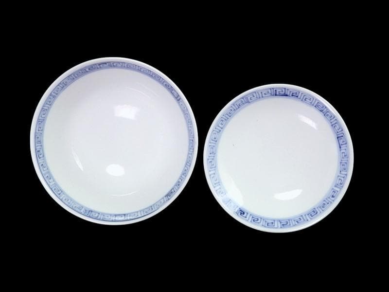 古伊万里　染付　流水に鯉の図　蓋茶碗　E871AS-fbsn