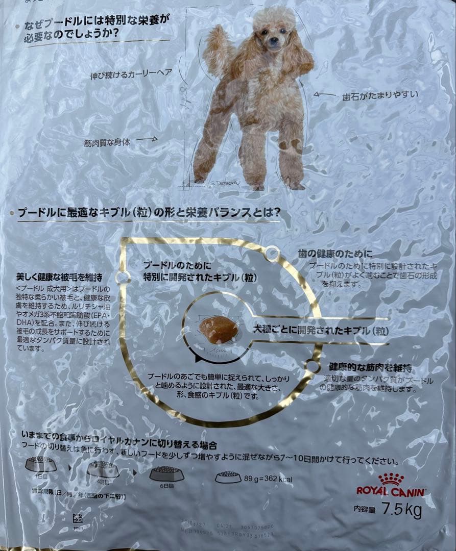  CANIN プードル ドッグフード7.5kg２袋