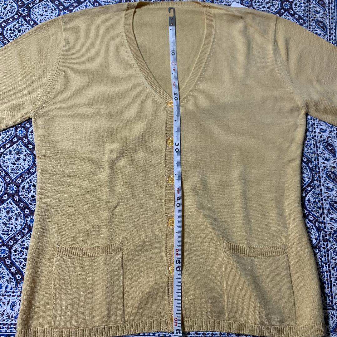 cororonさま専用　新品　シルクカシミヤ　カーディガン　イエロー　M