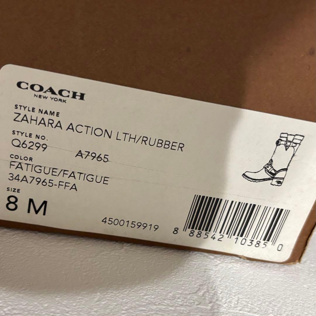COACH 長靴　カーキ　レインブーツ