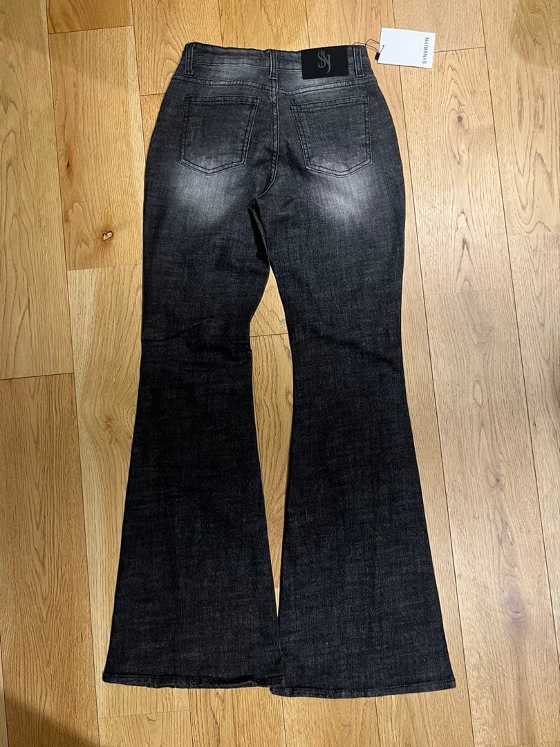 パンツ SYNERJYN CAT WASHING DENIM PANTS BLACK S