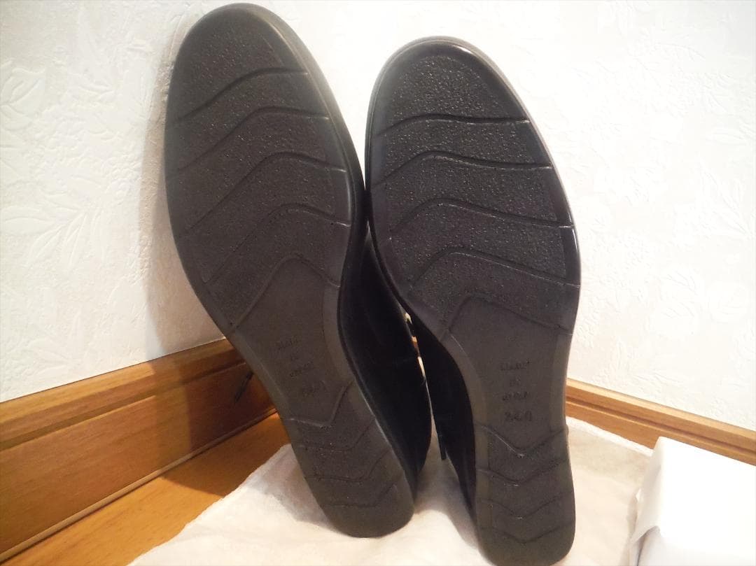 【未使用】マイレ　牛革　撥水極上カーフレザーブーツ　黒　24cm　日本製
