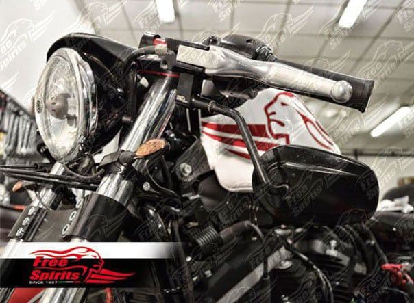 Free Spirits バイクミラー ブラック ハーレーダビッドソン用