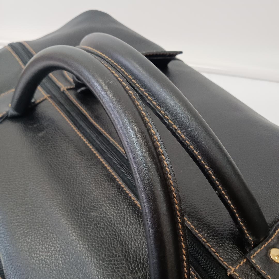 dunhill ダンヒル ボストンバッグ ビジネスバッグ レザー ブラック