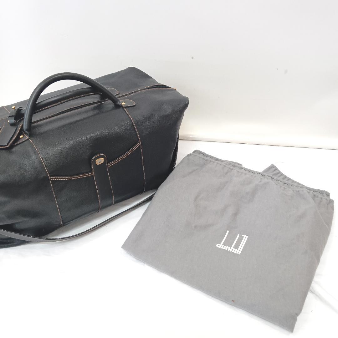 dunhill ダンヒル ボストンバッグ ビジネスバッグ レザー ブラック