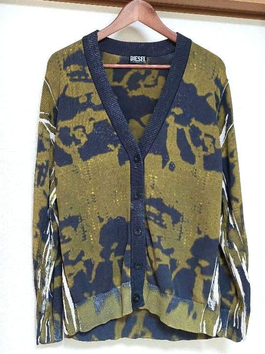 DIESEL　カーディガン カモフラルーズ　S　コットン　薄手　極美品✨