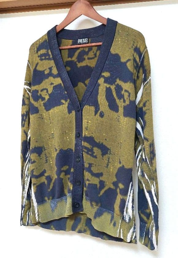 DIESEL　カーディガン カモフラルーズ　S　コットン　薄手　極美品✨