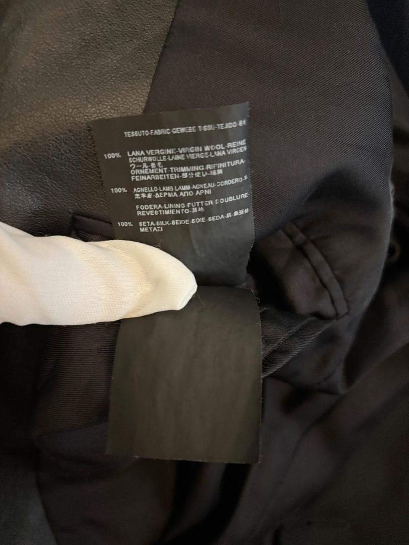 【定価35万】13AWサンローランパリレザーラペルジャケット44 【美品/レア】