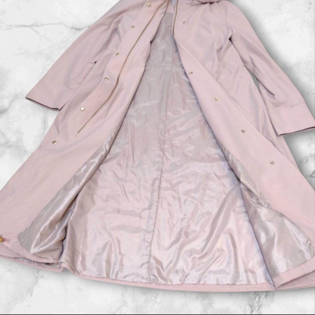 ✨美品✨ JUSGLITTY 撥水ロングフードブルゾン（ピンク／ポリエステル）